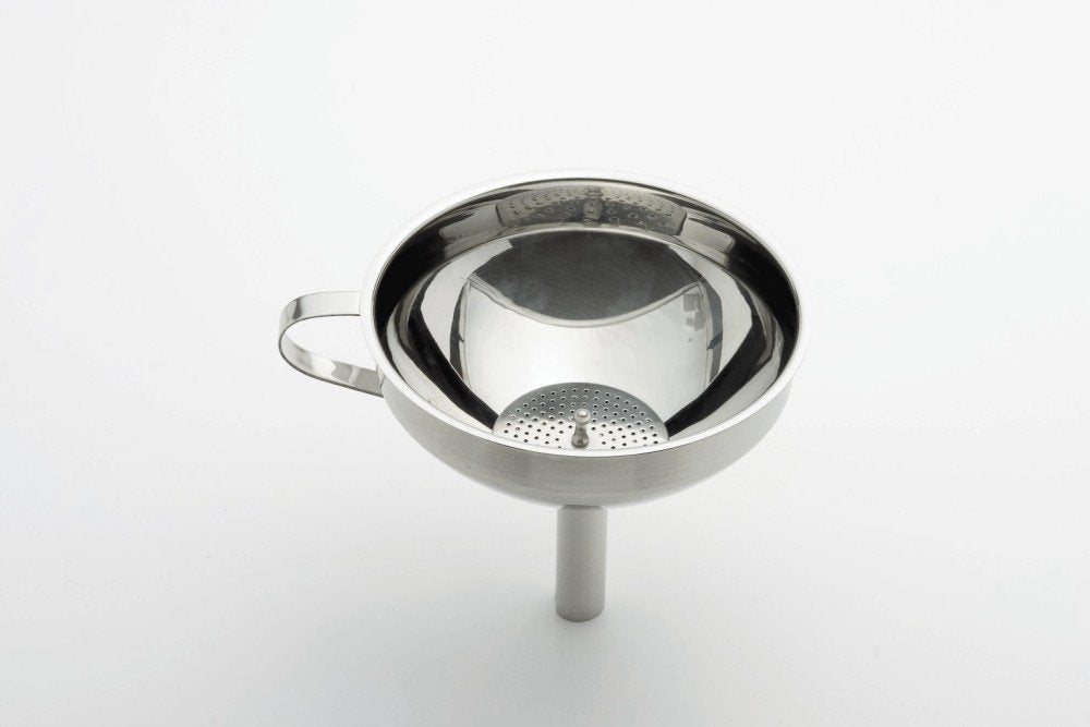 Weis Trichter mit Sieb Durchmesser 12 cm, Edelstahl, Silber, 12 x 12 x 13 cm