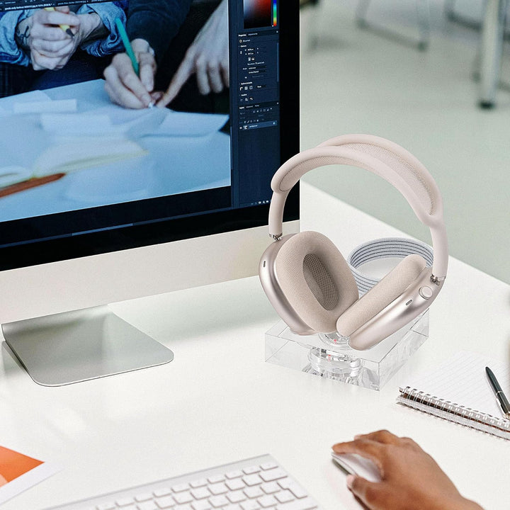 GEEKRIA Ladeständer für AirPods Max (USB-C) Kopfhörer, Lade-Dock aus Acryl, Basis mit Energiesparmod
