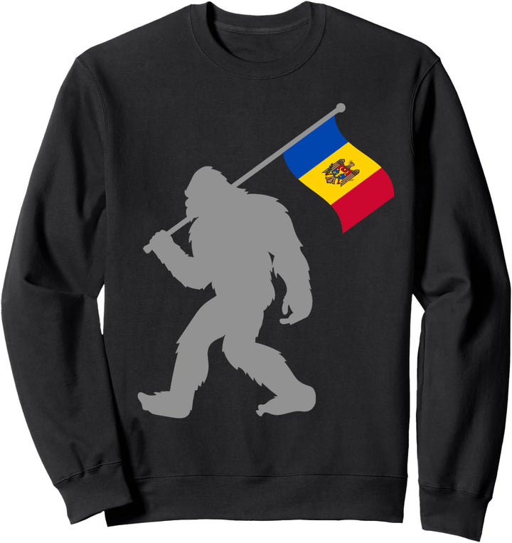 Moldova oder Moldawische Fahne auf Moldau Flagge Sweatshirt