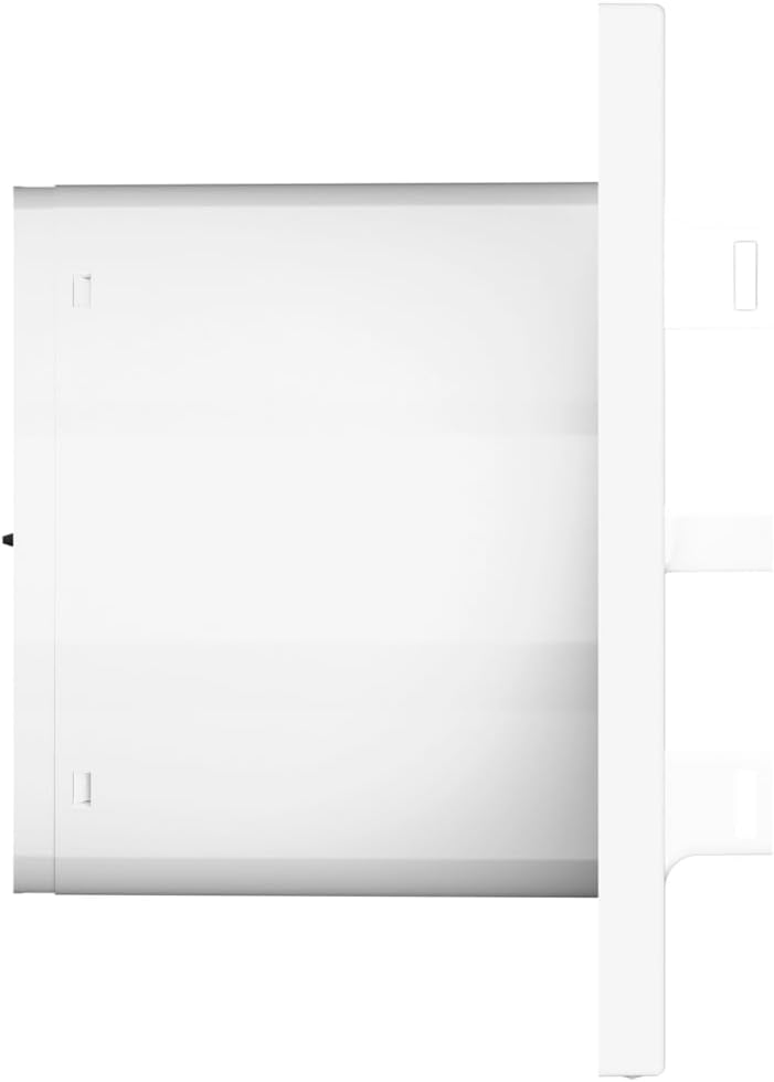 Vlano EOS 100 H WH Badlüfter mit Glasfront, Feuchtigkeitssensor und Nachlauf, Rückschlagklappe,100 m
