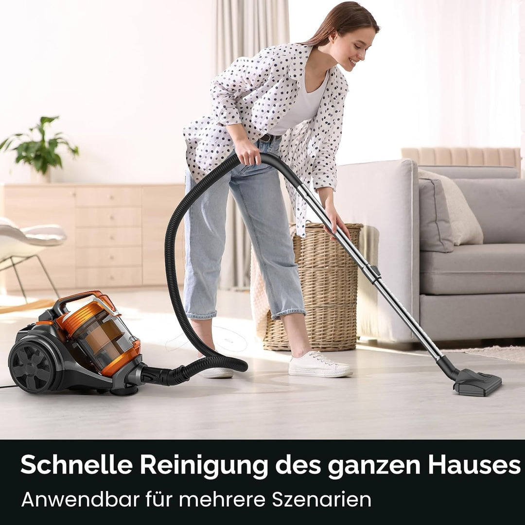 Beutelloser Staubsauger ohne Beutel, 3600W Staubsauger Beutellos, Staubsaugers Starke Saugleistung 1