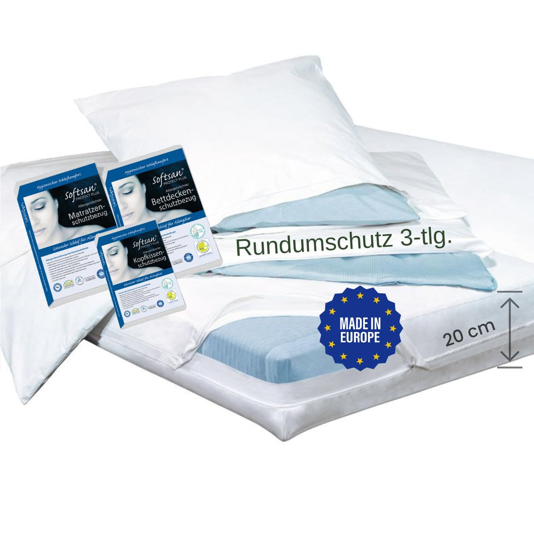 Softsan Protect Plus Allergiker Encasing Set 3tlg. Encasing Rundumschutz als Set: bestehend aus Kiss