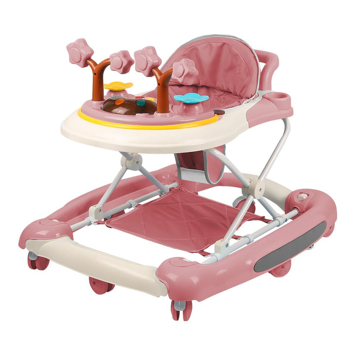 5-in-1 Lauflernhilfe für Babys, mit verstellbaren Höhen, Gehfrei Babywalker ab 6 Monate, bis zu 25 k