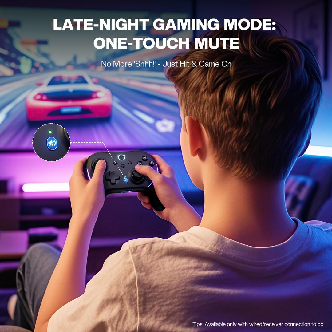 NYXI Flexi Wireless PC Controller - Hall Effect Sensing Joystick, Hall Analong Triggers, Interchange