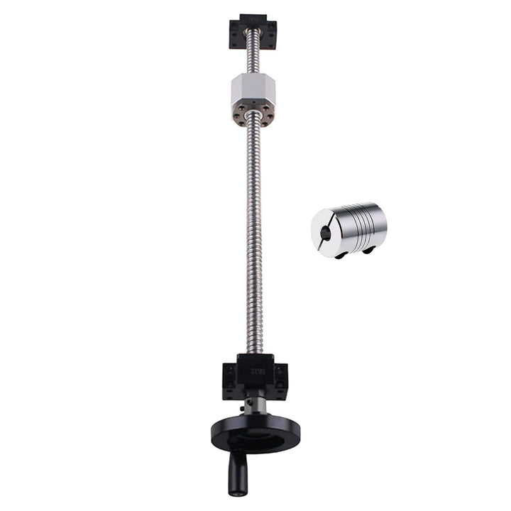 CNCYEAH SFU1605 Kugelumlaufspindel 1000 mm Kugelumlaufspindeln mit Metallabweiser + Handradmutter BK