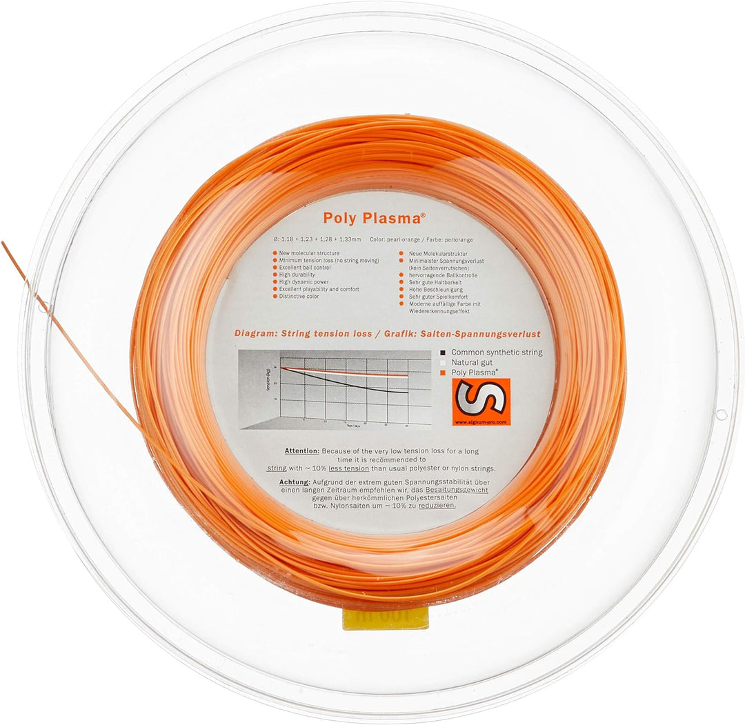 Signum Saitenrolle Poly Plasma, Orange, 100 m, 0255000233000005