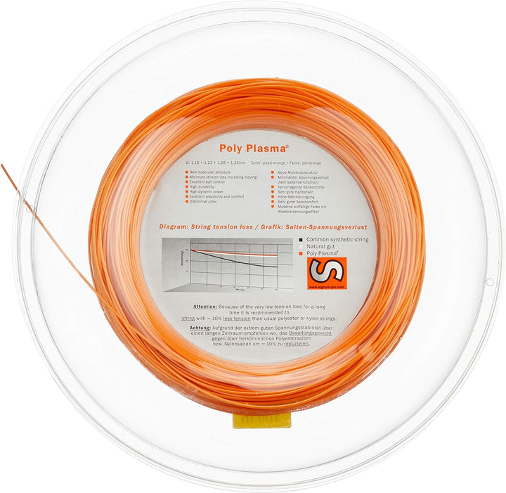 Signum Saitenrolle Poly Plasma, Orange, 100 m, 0255000233000005