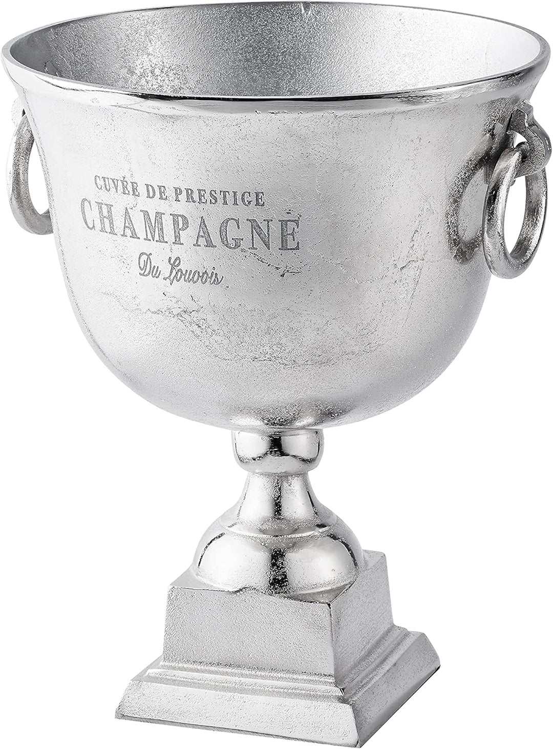 MichaelNoll Champagnerkühler, Champagnerschale, Flaschenkühler, Aluminium, Silber, Standfuss, Sektkü