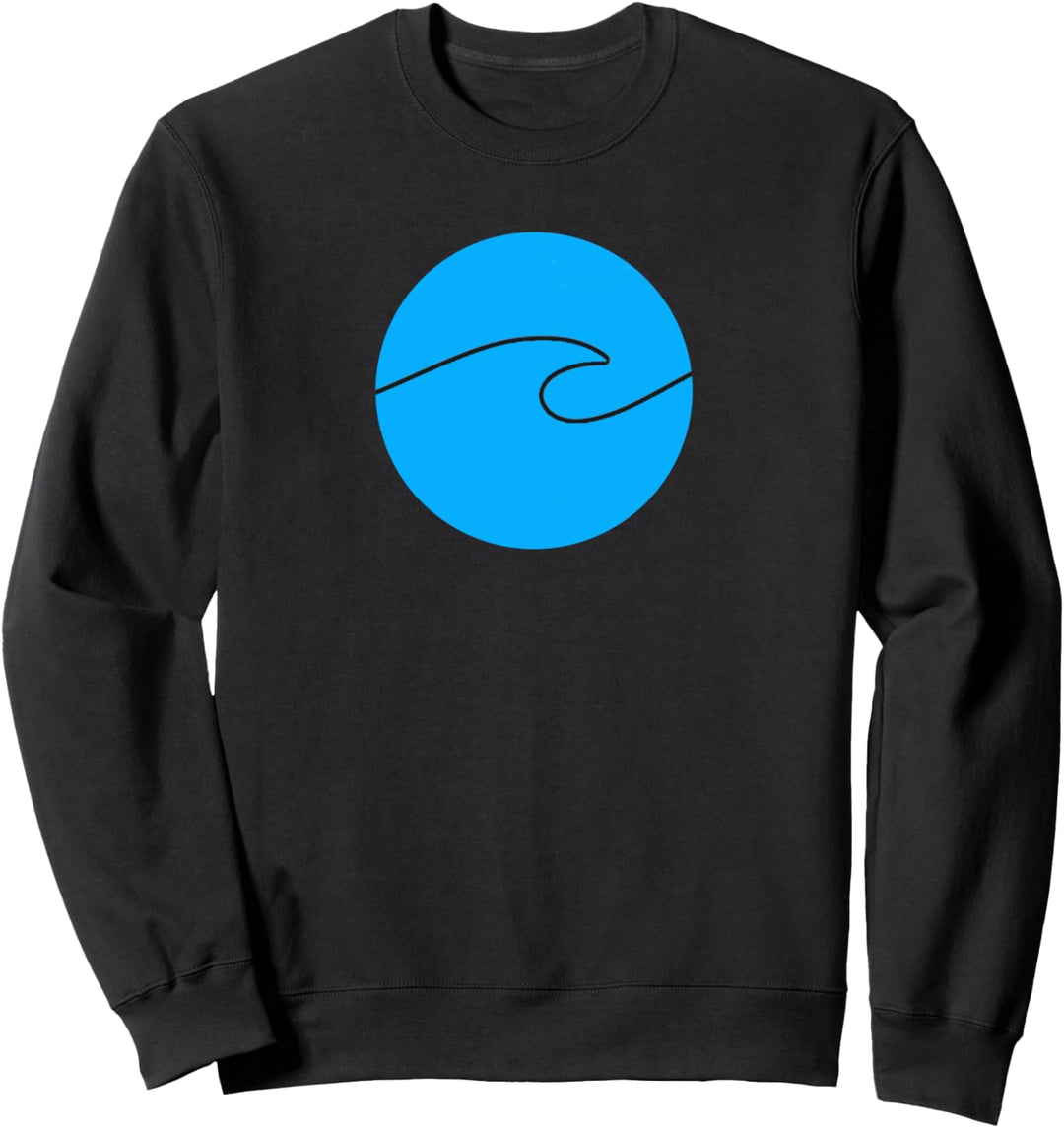 Blaue und schwarze Logo-Welle Sweatshirt