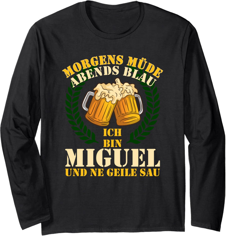 Morgens müde Abends blau Miguel Langarmshirt