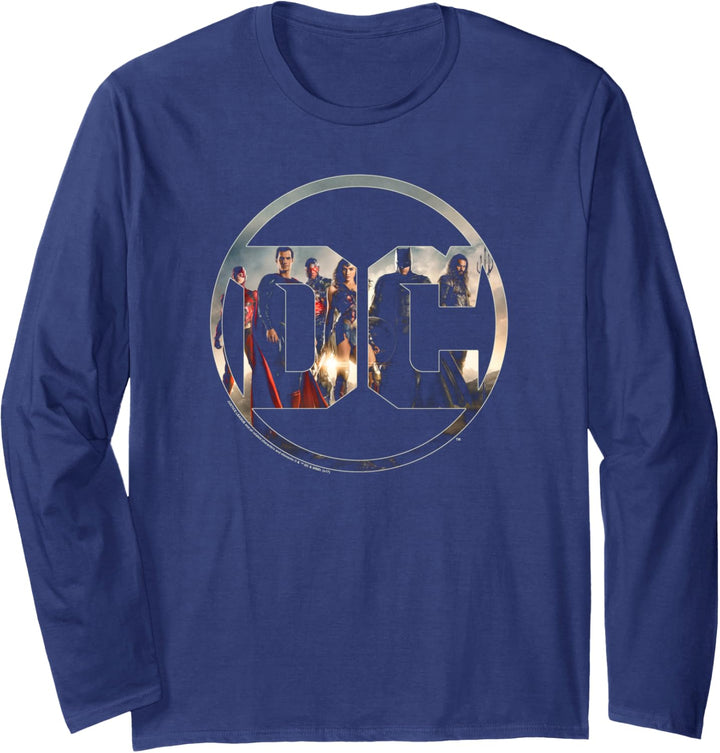 Justice League Movie DC Comics Logo Langarmshirt
