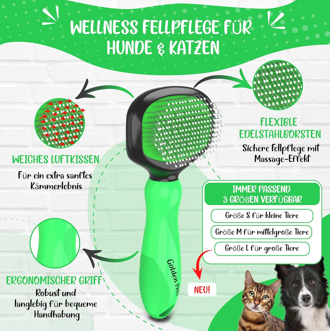 TESTURTEIL SEHR GUT Softbürste verbesserte Version **VERGLEICHSSIEGER** Sanfte Fellpflege für Hunde,