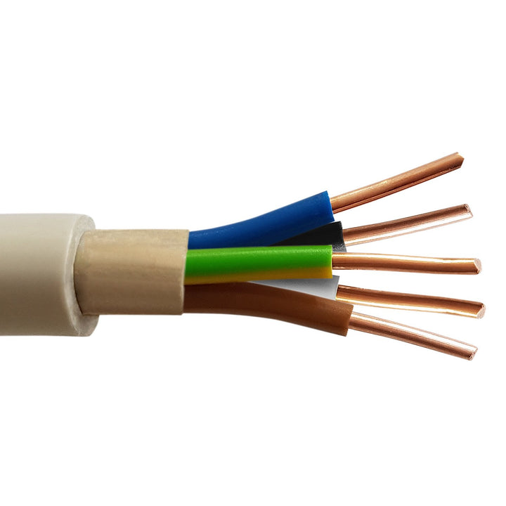 M&G Techno 30m NYM-J 5x1,5 mm² Mantelleitung Feuchtraumkabel Elektrokabel Kupfer Made in Germany, 30