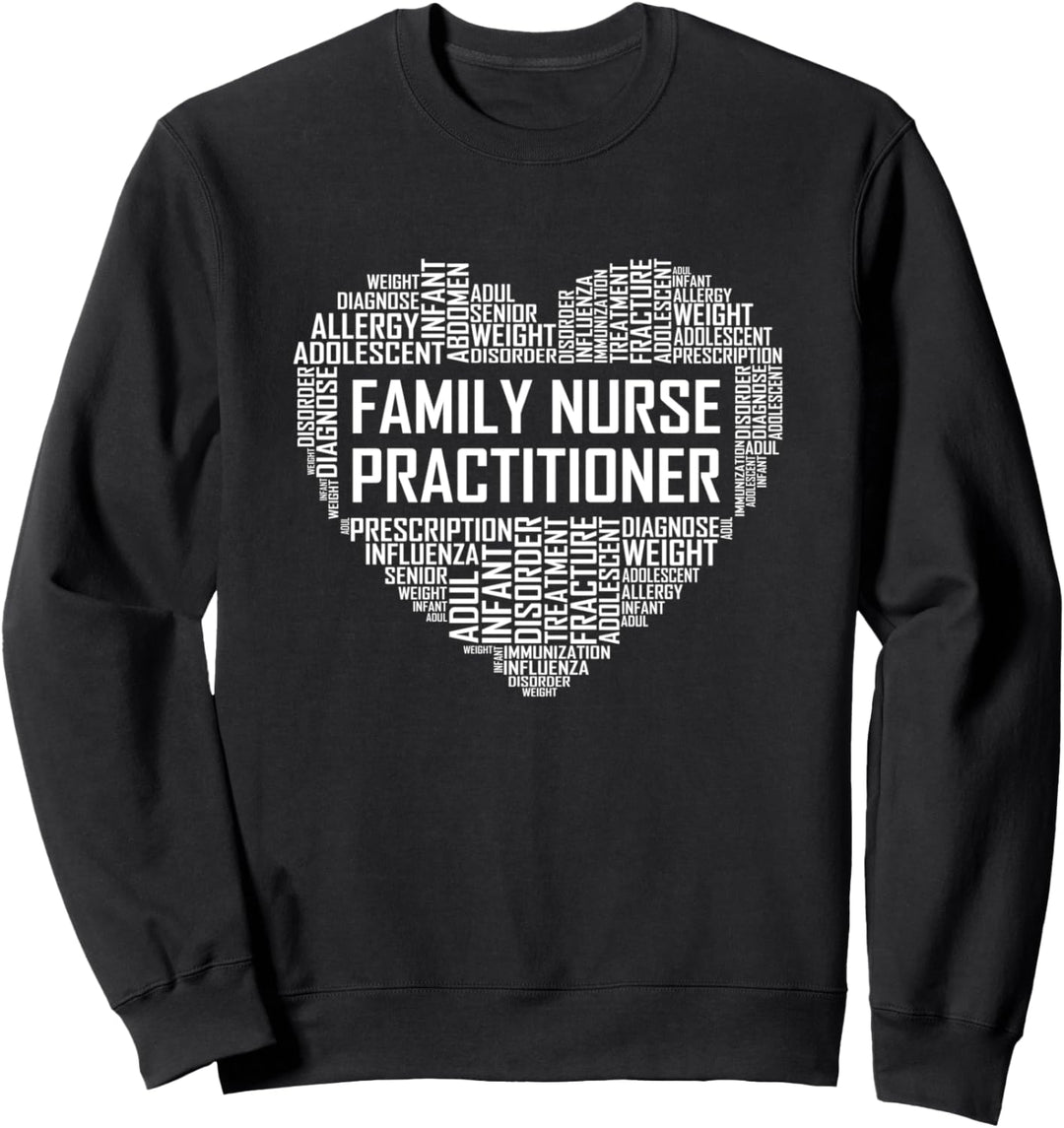 Family Nurse Practitioner Herz FNP Krankenpflege Absolventin Sweatshirt