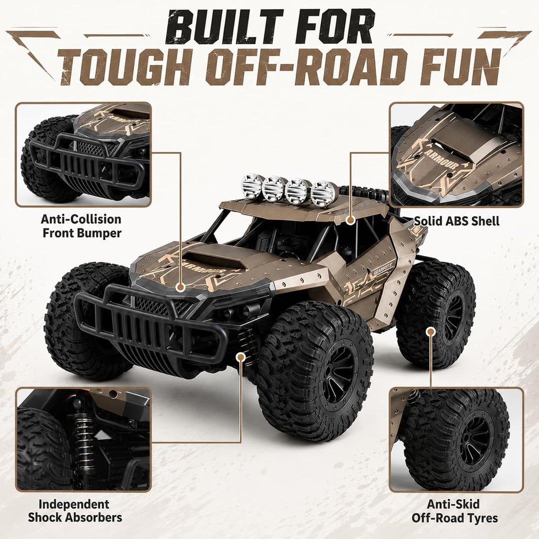 KINSAM Ferngesteuertes Auto für Draussen,1/16 Rc Auto Offroad ab 8 Jahre,Volles Proportional 25 KM/H