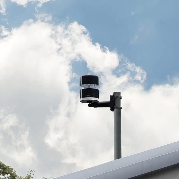 Netatmo Windmesser für Netatmo-Wetterstation, schwarz & Halterung für Regenmesser und Windmesser, sc