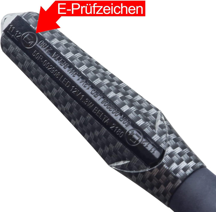 Area1 Motorrad LED Blinker e-geprüft carbon Lauflicht Effekt M8 Set (2Stück) + 2Pin LED Blinker Rela