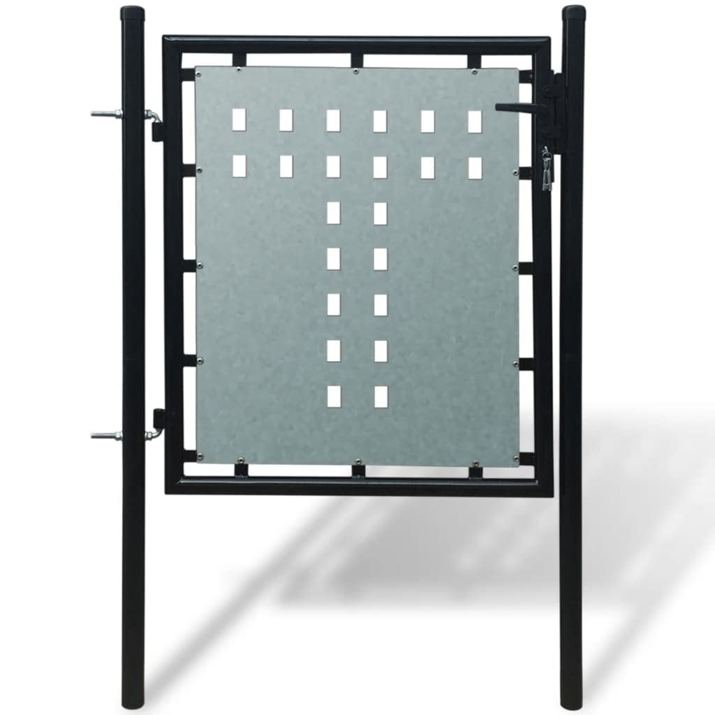 WIFESE Gartentor 100x150 cm Zauntor GartentüR Gartenzaun Doppelstabmattenzaun Gartenzaun Komplettset