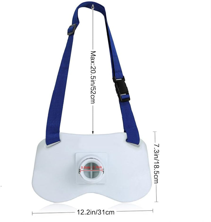 PELLOR Angeln Kampfgurt, 360° Verstellbarer Rutenhalter mit Eva-Polsterung, Einfacher Rutenhalter, A