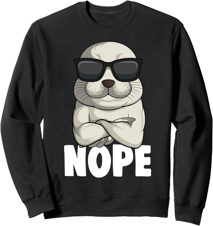 Robbe Seelöwe Seehund Kinder Damen Mädchen Jungen Robben Sweatshirt