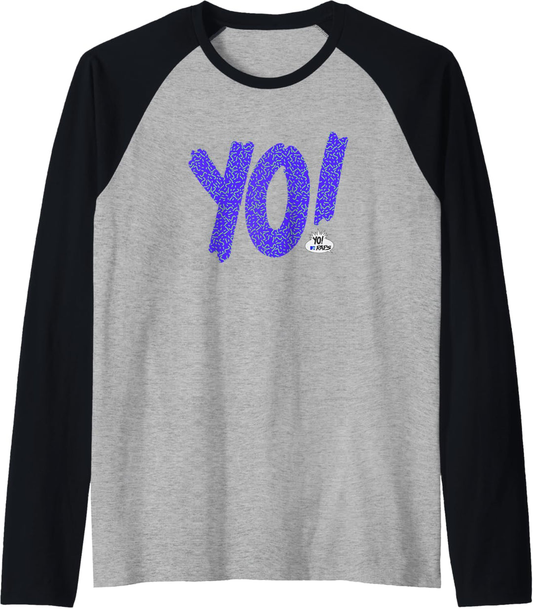 MTV YO RAPS Purple and Green Squiggle Logo V1 Raglan
