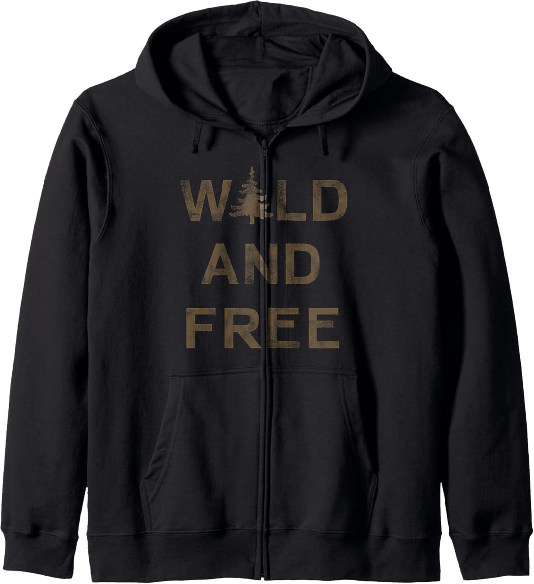 Trendy Wild And Free Bold Text Kapuzenjacke