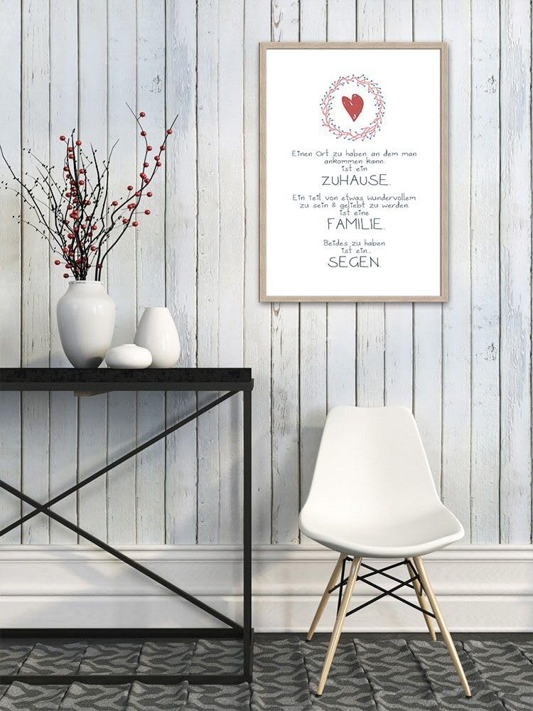 artissimo, Spruch-Bild gerahmt, 51x71cm, PE5996-ER, Zuhause/Familie/Segen, Bild, Spruch-Poster mit R