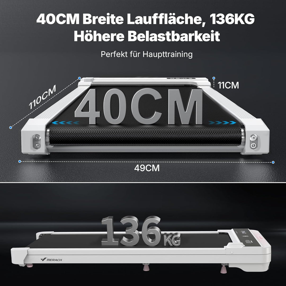 MERACH Walking Pad, 3 in 1 Laufband Für Zuhause, 0%-6% Steigung Laufband Schreibtisch für Zuhause un
