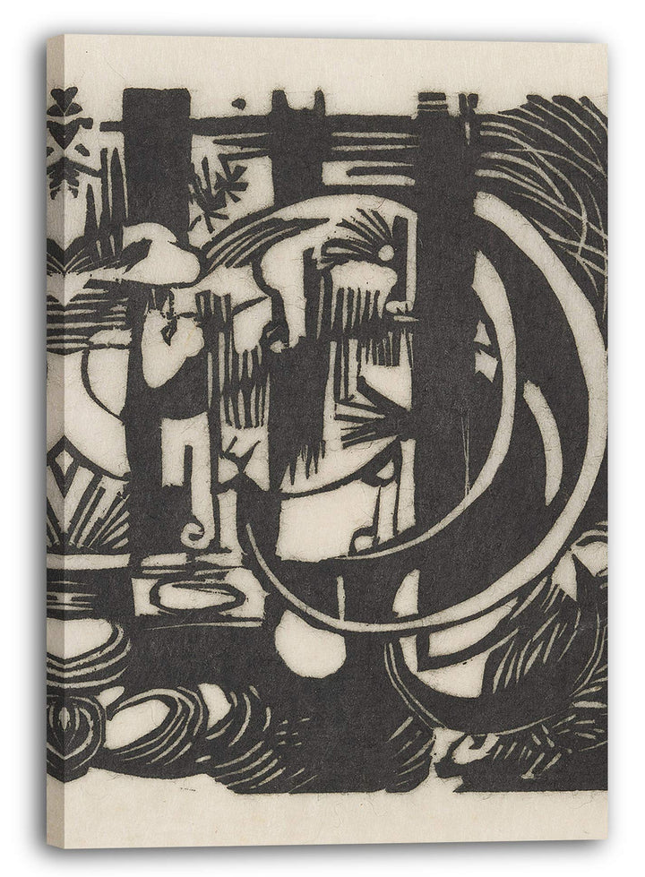 Printed Paintings Leinwand (60x80cm): Franz Marc - Eidechsen 60x80 cm, 60x80 cm