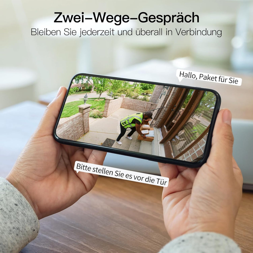 Vimtag 4MP Kamera Überwachungs Aussen, IP66 Wasserdicht, Überwachungskamera Aussen/Innen mit Farbige