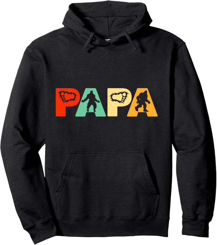 Retro-Bigfoot-Papa-Shirt, Lustiges Papa-Bigfoot-Geschenk Pullover Hoodie