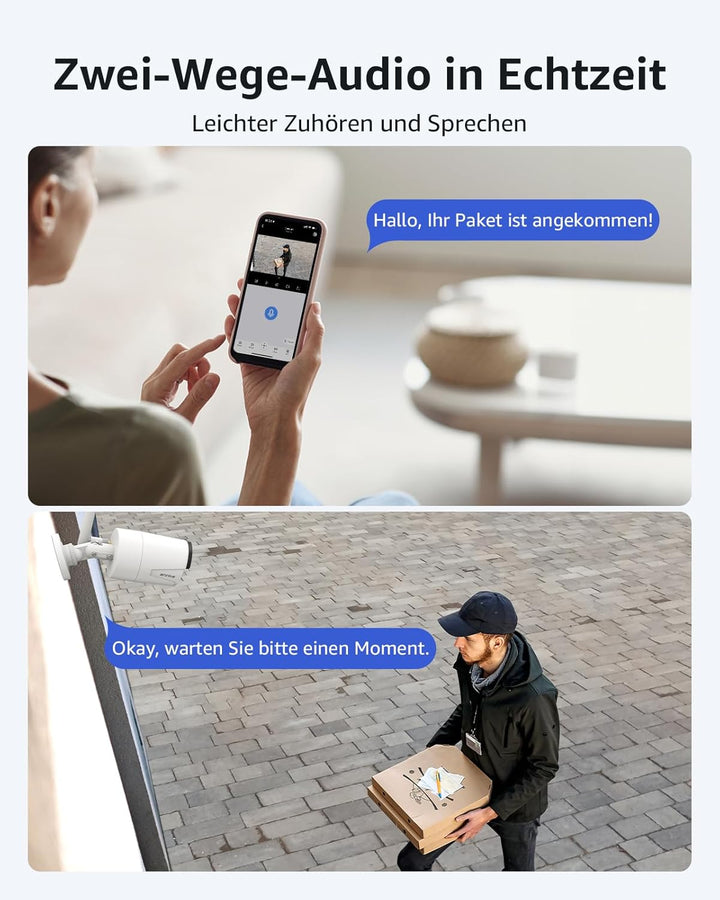 ANNKE 3MP Funk Überwachungskamera Set Aussen 8CH 5MP NVR mit 4 X 3MP WiFi Kameras Videoüberwachungs