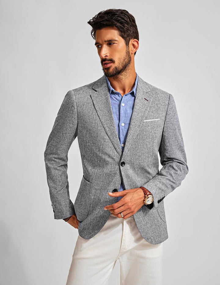 PJ PAUL JONES Herren Sakko Sportlich Regular Fit Business Anzugjacke Modern Freizeit Blazer mit 2 Kn