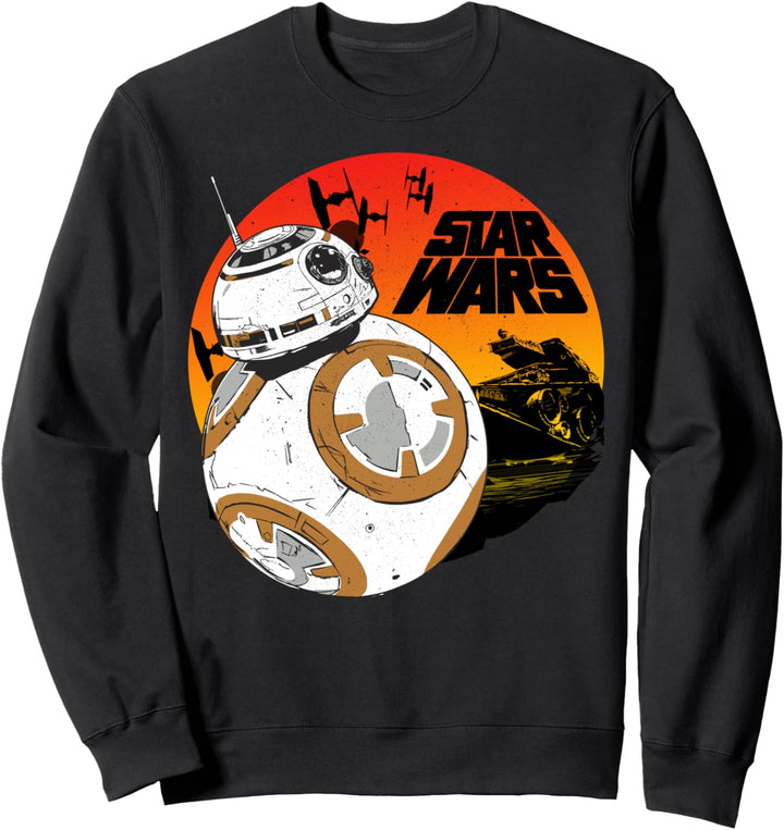 Star Wars The Last Jedi BB-8 Starfighter Sunset Poster Sweatshirt