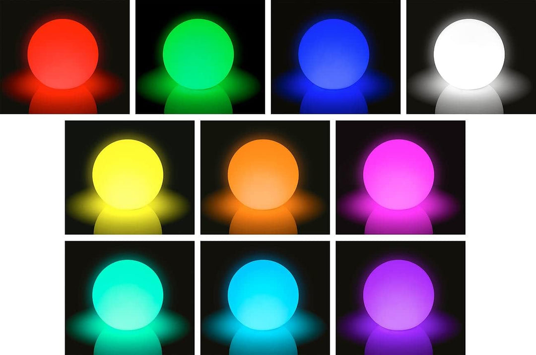 Luminea Home Control Leuchtkugeln: WLAN-Akku-Leuchtkugel mit RGBW-LEDs und App, 576 lm, IP54, Ø 30 c