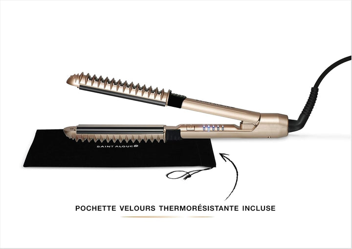 Demeliss - Saint Algue - XCURLER, 2 in 1 Curl -Glättchen, 24 mm gebogene Platten, Keramikbeschichtun