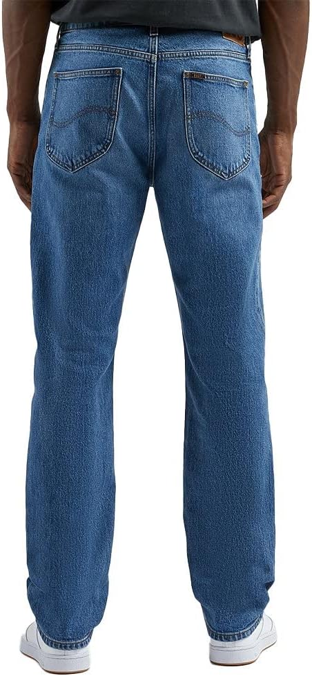Lee Jeans Herren Stretch Regular Fit Daren Zip Fly Straight Fit Jeanshose Hose Denim Blau Schwarz Gr