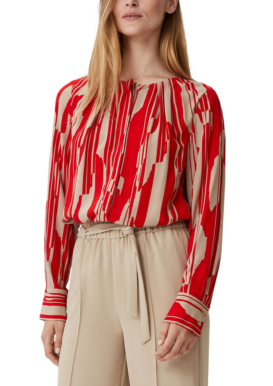 comma Damen Bluse 36 30a1 Rot, 36 30a1 Rot