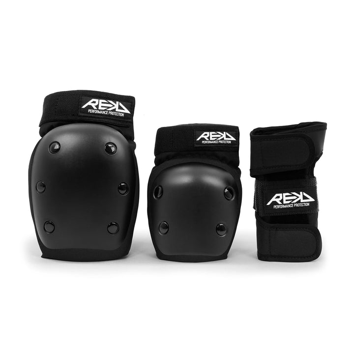 Rekd Unisex-Schutz für Erwachsene Zubehör Heavy Duty Triple Pad Set, M X-Large Schwarz, X-Large Schw