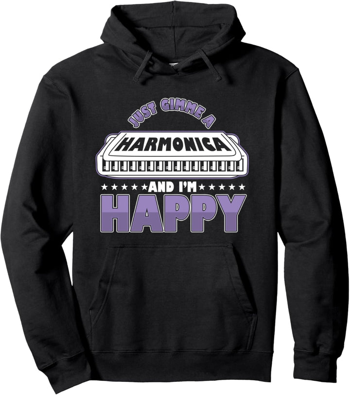 Mundharmonikaspieler Musikinstrument Mundharmonika Musiker Pullover Hoodie