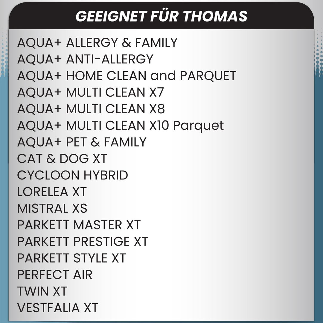 20 Staubsaugerbeutel geeignet für Thomas Staubsauger Pet & Family AQUA+ | Perfect Air | Parkett XT |