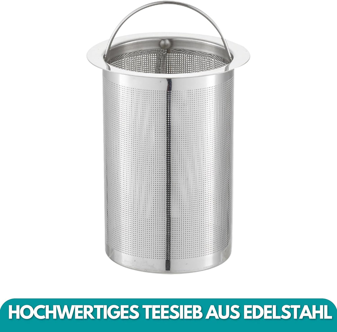 Teekocher | 100% BPA-Frei | Sicherheitsglas | Kalkfilter | 2200 Watt | Überhitzungsschutz | Tee | |