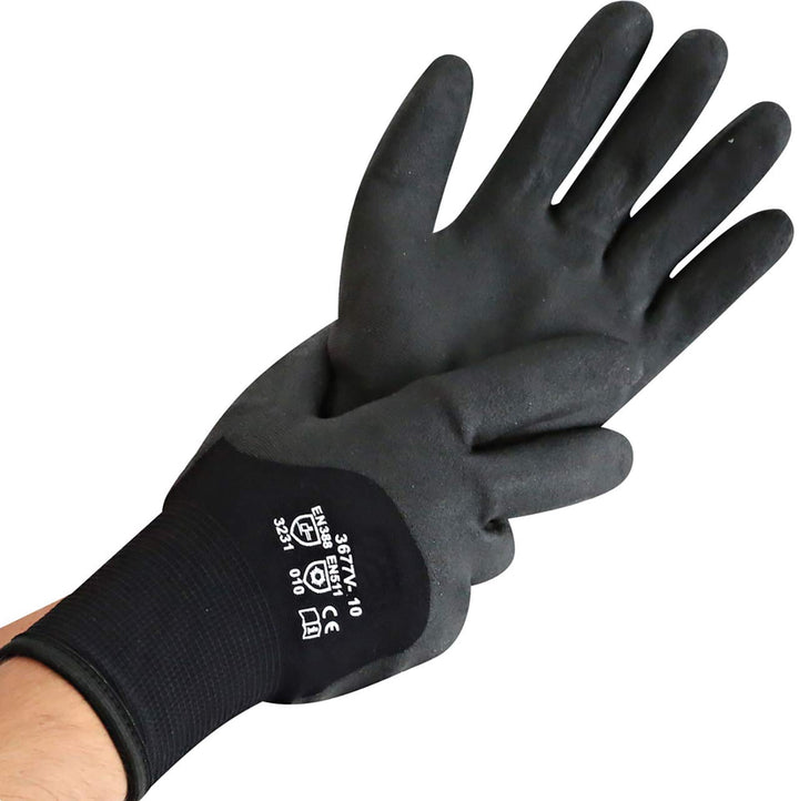 ASATEX Strick Winter mit HPT-Beschichtung 3677V, schwarz, Gr. 10 (6 Paar)