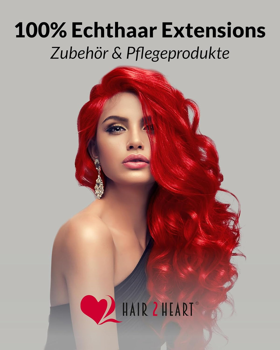 hair2heart Extensions Echthaar Bondings Glatt - 100 Strähnen 0.5g 30cm Rot #Rot 30cm 100 Strähnen, #