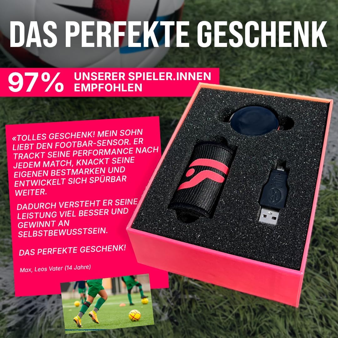 Footbar Meteor Aktivitätstracker für Fussball, Tracking und Bewertung der Fussballleistung und des S