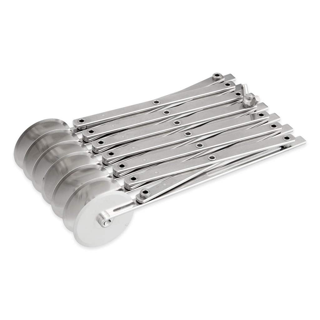 thermohauser Teigschneider (Stahl rostfrei) 7-Teilig, mit glatten Schneidrädern, Radgrösse 5,5 cm gl