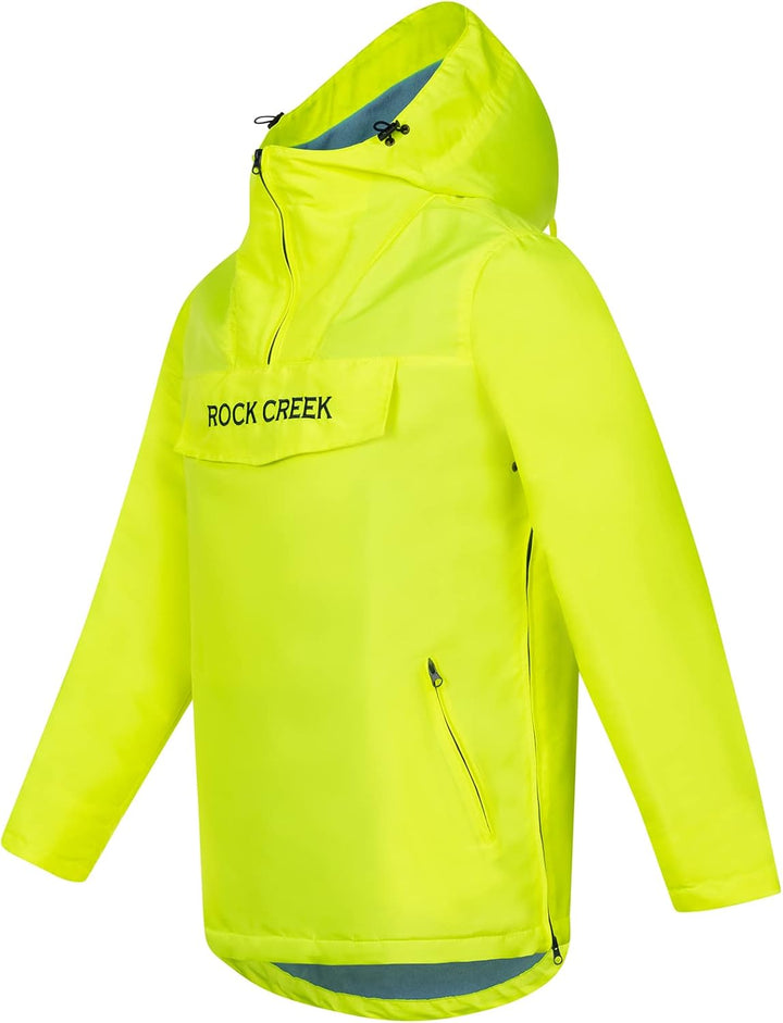 Herren Windbreaker Jacke Anorak H-295, Neongelb