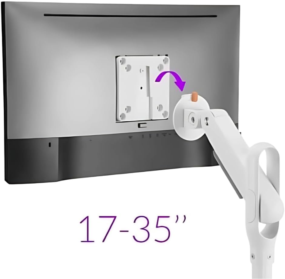 Spacetronik Mobiler TV Ständer Weiss Rollbar für 17–35 Zoll Monitor & Fernseher, Mobiler TV Standfus