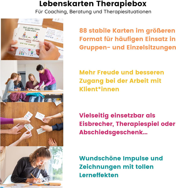 Lebenskarten 1 Therapiebox - "Das Original" – 88 Karten für Coaching, Beratung und