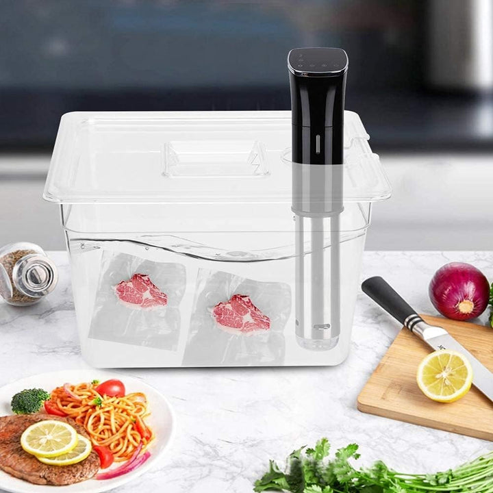Zerodis Behälter 11 L mit Deckel, Gestell und Hülse, Komplettes Sous-Vide-Zubehör-Set, Sous-Vide-Koc